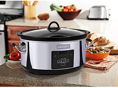 Crock-Pot 7 Quart Programmable Slow Cooker – Polished Platinum - Select SC5783