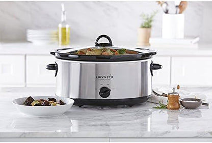 Crock-Pot 7 Quart Oval Manual Slow Cooker – Stainless Steel - Select SC6392