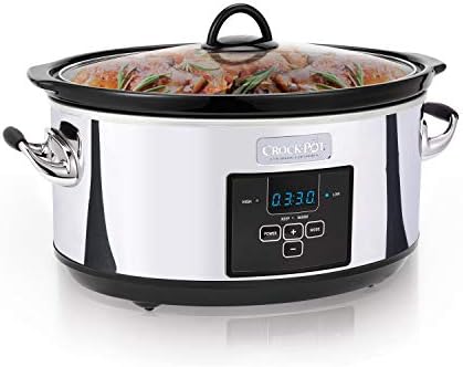 Crock-Pot 7 Quart Programmable Slow Cooker – Polished Platinum - Select SC5783