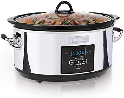 Crock-Pot 7 Quart Programmable Slow Cooker – Polished Platinum - Select SC5783