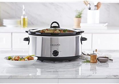Crock-Pot 7 Quart Oval Manual Slow Cooker – Stainless Steel - Select SC6392