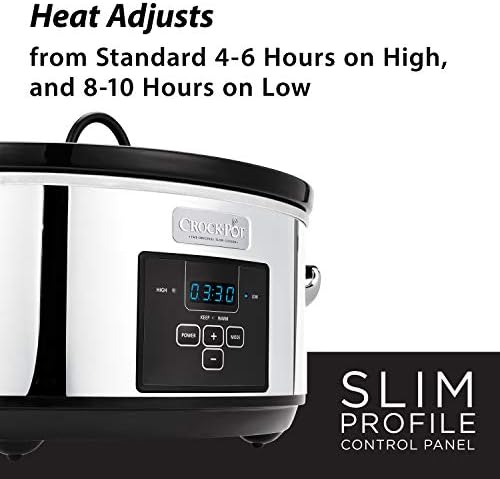 Crock-Pot 7 Quart Programmable Slow Cooker – Polished Platinum - Select SC5783