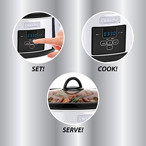 Crock-Pot 7 Quart Programmable Slow Cooker – Polished Platinum - Select SC5783