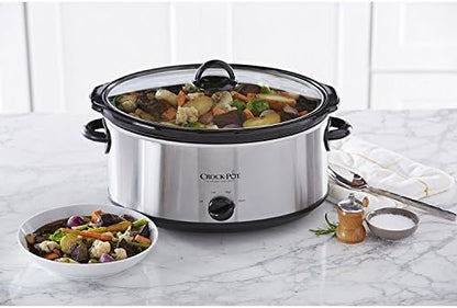 Crock-Pot 7 Quart Oval Manual Slow Cooker – Stainless Steel - Select SC6392