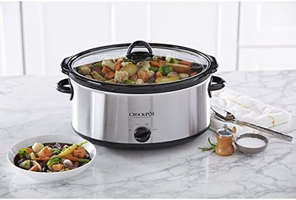 Crock-Pot 7 Quart Oval Manual Slow Cooker – Stainless Steel - Select SC6392