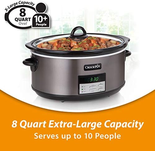 Crock-Pot 8 Quart Programmable Slow Cooker with Auto Warm - Select SC4043