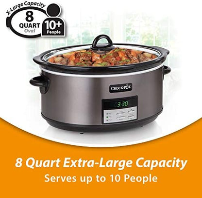 Crock-Pot 8 Quart Programmable Slow Cooker with Auto Warm - Select SC4043