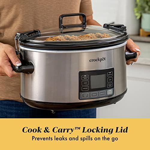 Crock-Pot 7 Quart Portable Programmable Slow Cooker with Timer - Select SC6305
