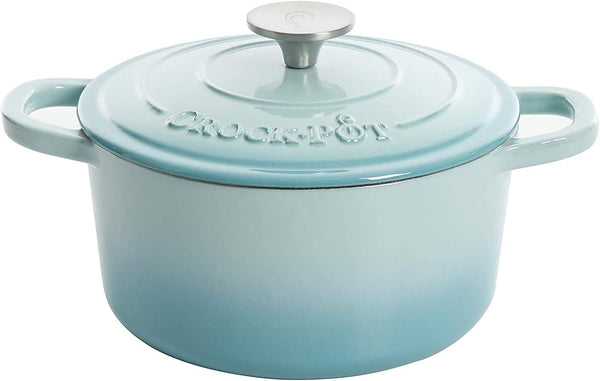 Crock-Pot 3 Quart Enameled Cast Iron Dutch Oven – Aqua - Select SC7188