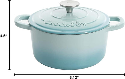 Crock-Pot 3 Quart Enameled Cast Iron Dutch Oven – Aqua - Select SC7188