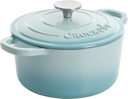 Crock-Pot 3 Quart Enameled Cast Iron Dutch Oven – Aqua - Select SC7188